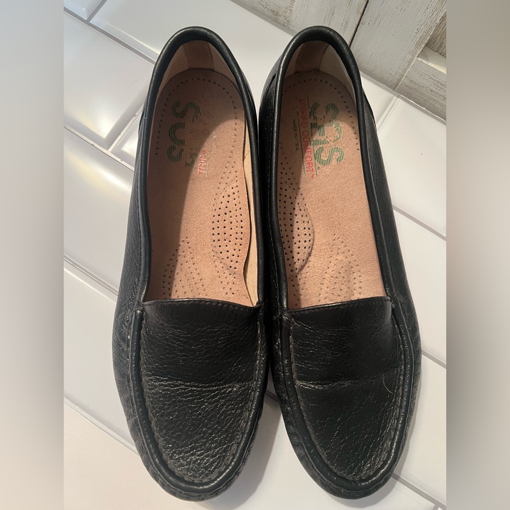SAS Black Classic Loafers Flats